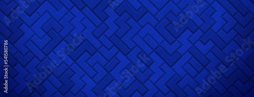 Abstract background made of tetris blocks in blue colors