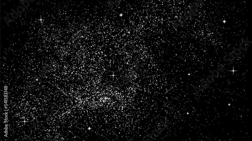 starry night sky landscape background stock vector