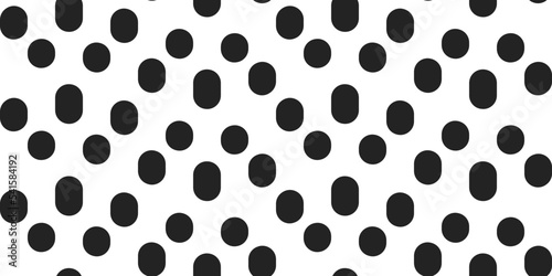 Seamless vector pattern of dots and longitudinal ovals, stylish polka dots. Print and various stylish design.