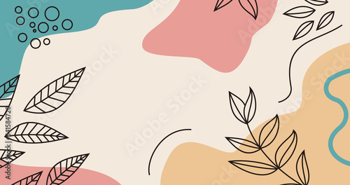 pastel color leaves abstract fluid background