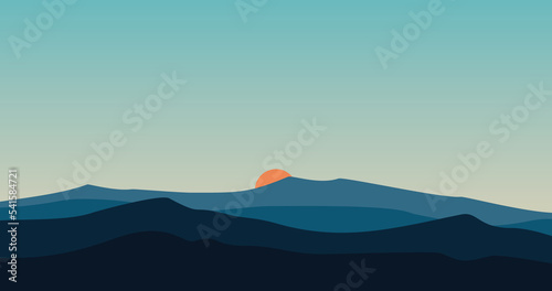 blue mountain landscape nature background