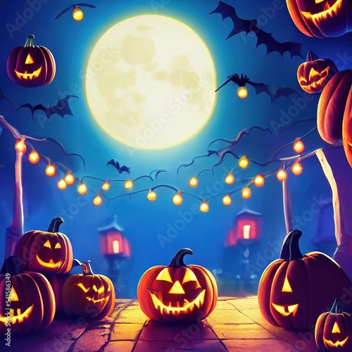 hollowed out spooky glowing pumpkin helloween 