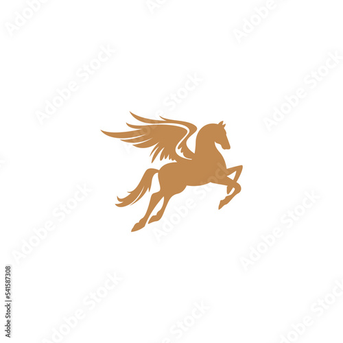 Pegasus logo icon design illustration