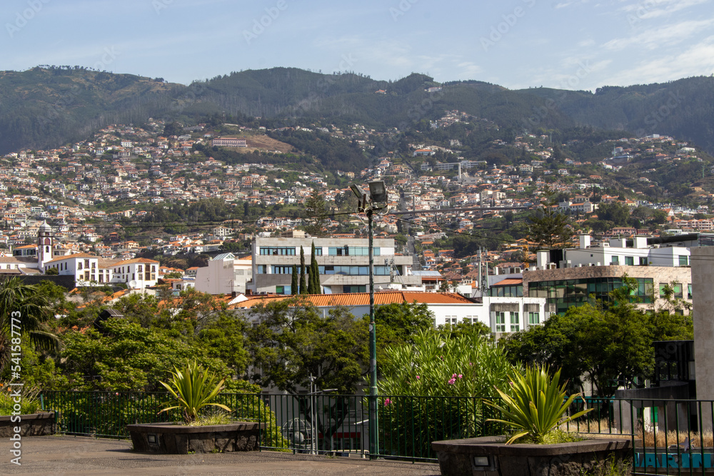 View on Funchal, Madeira, from above