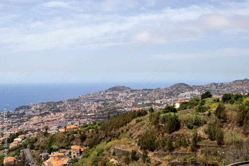 View on Funchal, Madeira, from above