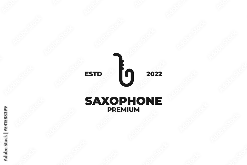 Fototapeta premium Saxophone icon logo design vector illustration