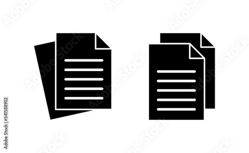 Document icon vector for web and mobile app. Paper sign and symbol. File Icon