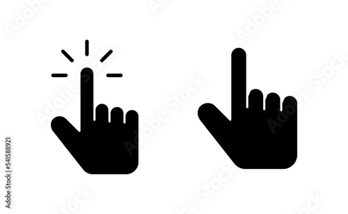Hand cursor icon vector for web and mobile app. cursor sign and symbol. hand cursor icon clik
