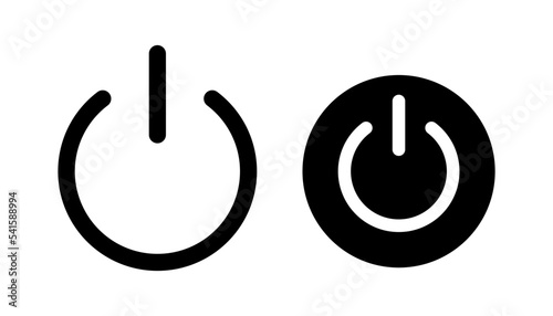 Power icon vector for web and mobile app. Power Switch sign and symbol. Electric power