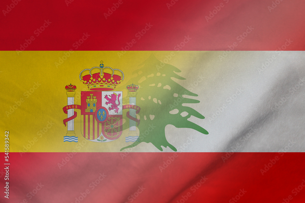 Spain and Lebanon state flag transborder negotiation LBN ESP