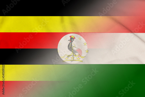 Uganda and Tajikistan national flag transborder relations TJK UGA photo