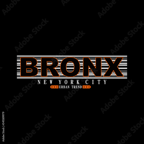 vector bronx text stylish design