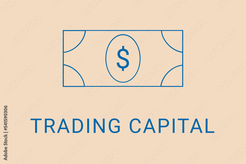 Obraz premium trading capital . Minimalist dollar image. Simple illustration on financial theme. trading capital blue logo. Beige XX background. Economic banner.ART blur