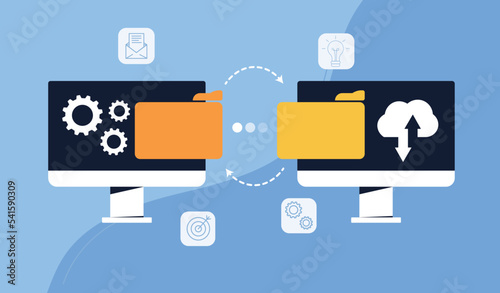 Sharing files concept