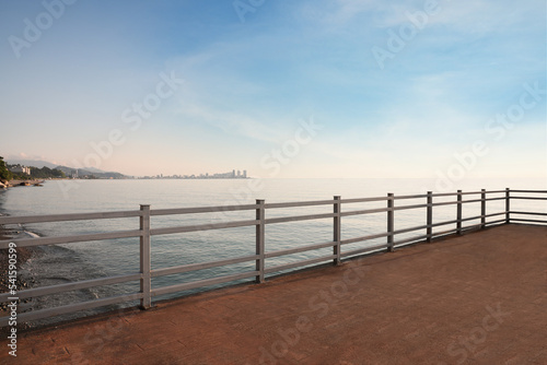 Picturesque view of pier near sea outdoors