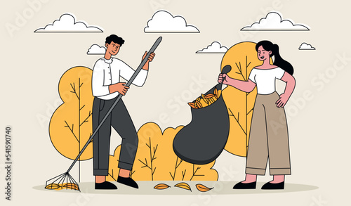 Volunteers collect garbage