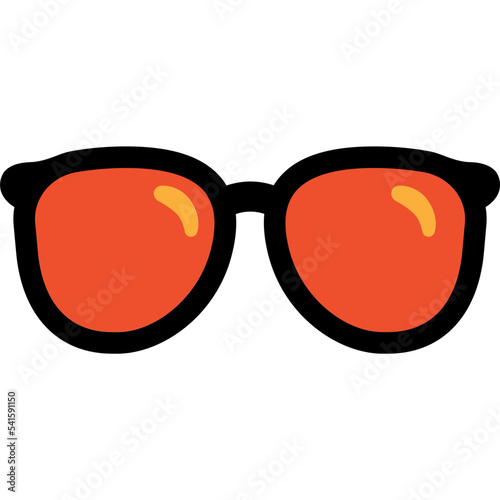 sunglasses orange lens icon illustratioin photo