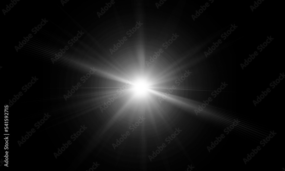 Light flare, Glowing light explodes. Light effect. ray. shining sun, bright flash. Special lens flare light effect. - obrazy, fototapety, plakaty 
