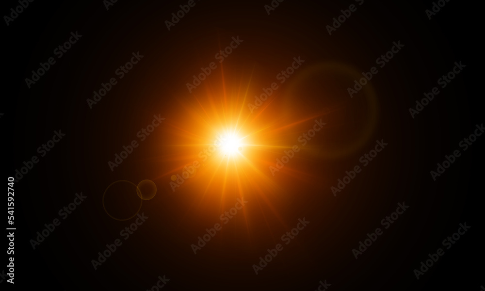 Light flare, Glowing light explodes. Light effect. ray. shining sun