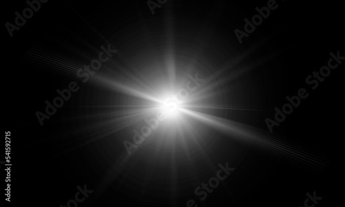 Fotografiet Light flare, Glowing light explodes