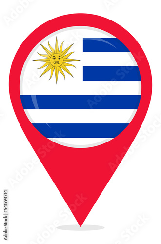 Map pin icons of Uruguay's national flags Free Download Map pin icons of Uruguay's national flags - GFXLoad