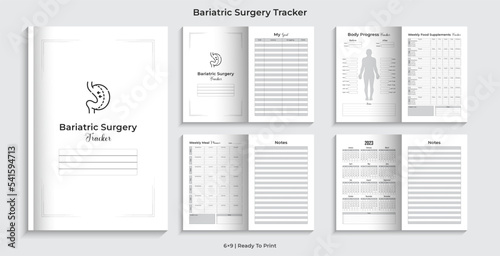 Editable Bariatric Surgery Tracker Kdp Interior Design. Ready to upload and ready for print (ID: 541594713)