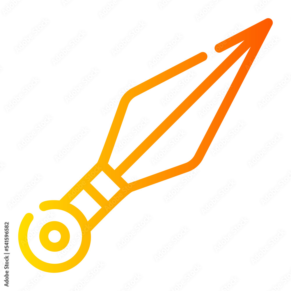 kunai gradient icon kunai gradient icon