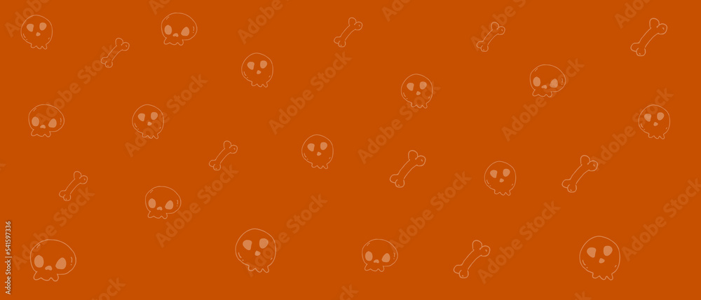 halloween background copy space area with doodle skull, bone. vector illustration. can used for card, web, invitation etc halloween background copy space area with doodle skull, bone. vector illustration. can used for card, web, invitation etc
