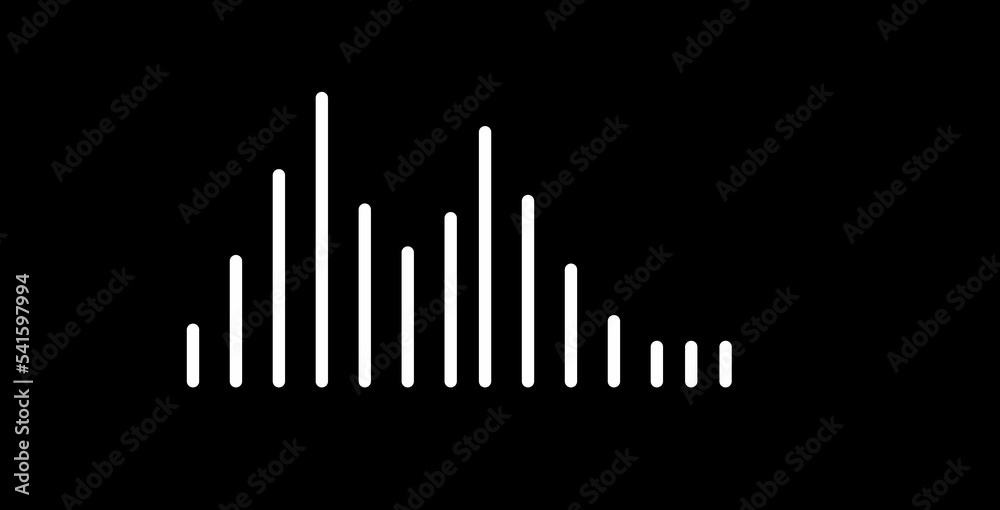 Png icon of Equalizer lines.Black sound waves of the equalizer isolated on white background. Vector clipart Illustration stock illustration,Layered, Music, Abstract, Art