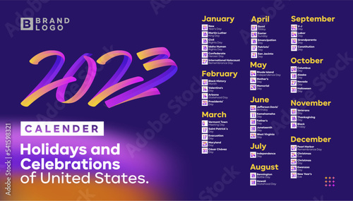 2023 united states calendar of holidays and celebrations