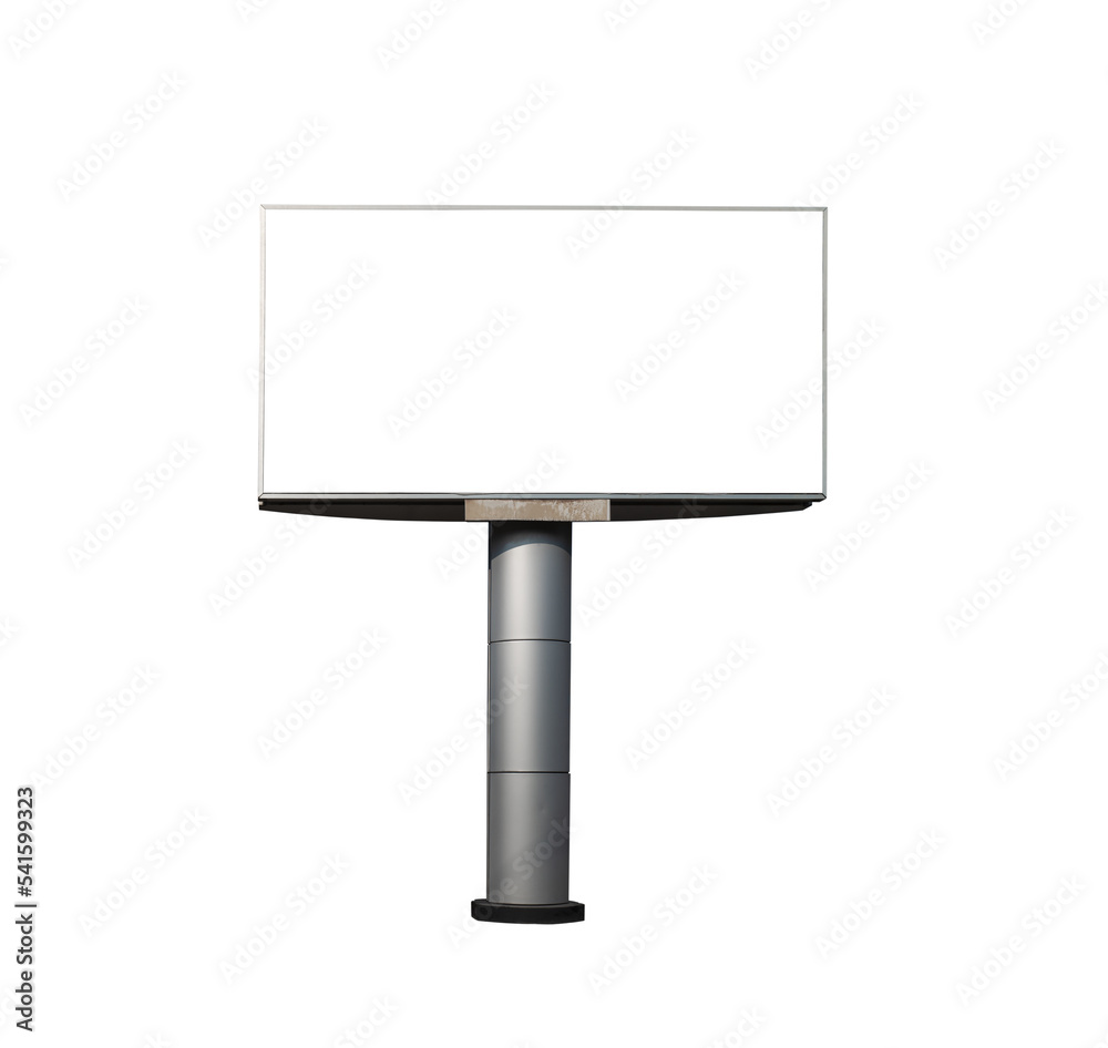 Blank billboard (empty advertisement) isolated on white background included clipping path. mock up template Blank billboard (empty advertisement) isolated on white background included clipping path. mock up template
