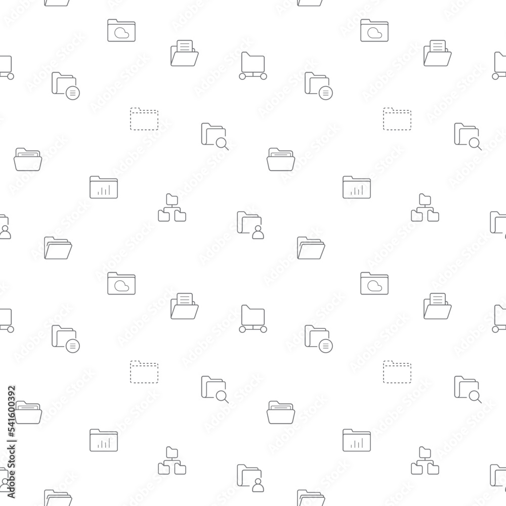 Seamless pattern with folder and documents icon on white background. Included the icons as file, technology, miscellaneous, design elements And Other Elements. Seamless pattern with folder and documents icon on white background. Included the icons as file, technology, miscellaneous, design elements And Other Elements.