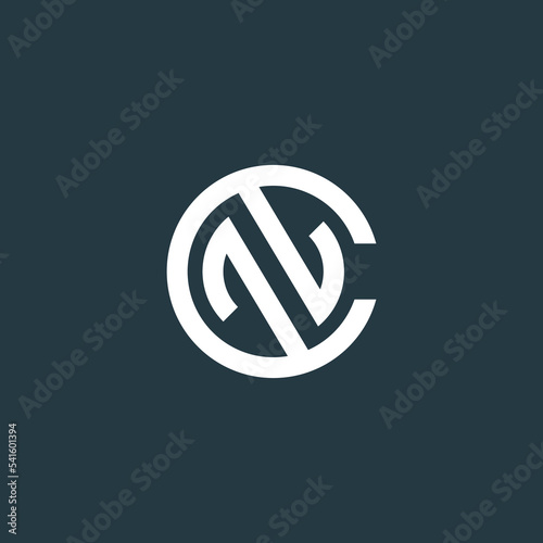 Alphabet CN or NC letter logo vector icon