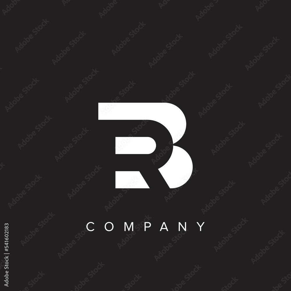 Minimal creative initial based BR logo and RB logo. Letter BR RB ...