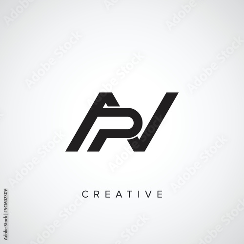 Abstract letters NP, PN, N, P initials monogram logo concept on luxury background.