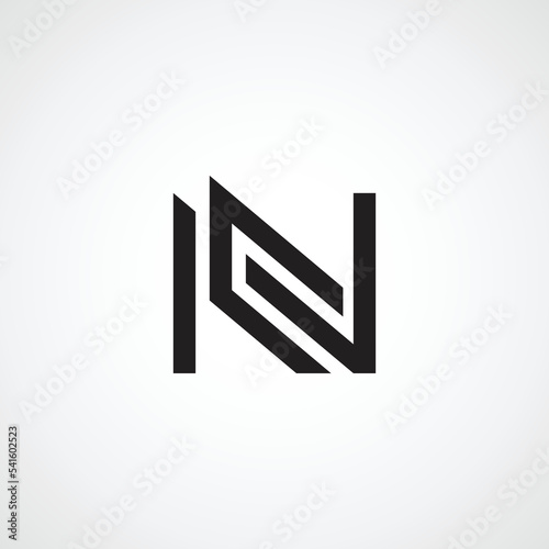 alphabet letters CN, NC logo vector icon.