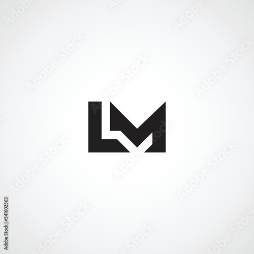 Abstract ML, LM, M, L Letters Logo Initial Based Monogram Icon Vector.