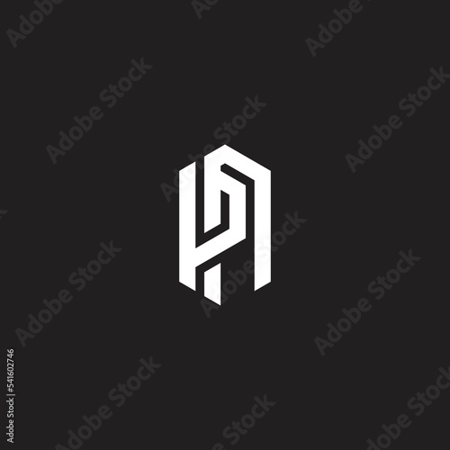 Minimal creative initial based AP logo and PA logo. Letter AP PA creative elegant monogram white color on black background.