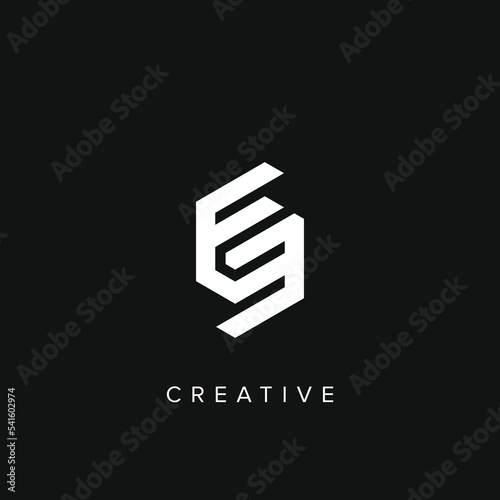 Creative modern and simple letter E, EE initials logo design.
