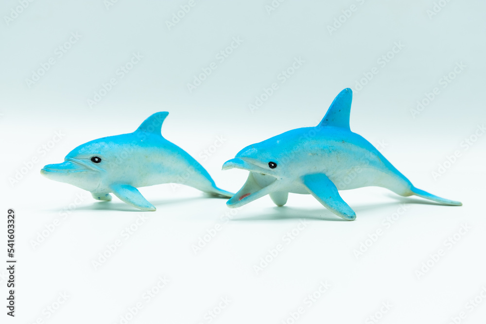 Pale blue and white Dolphins on white Pale blue and white Dolphins on white
