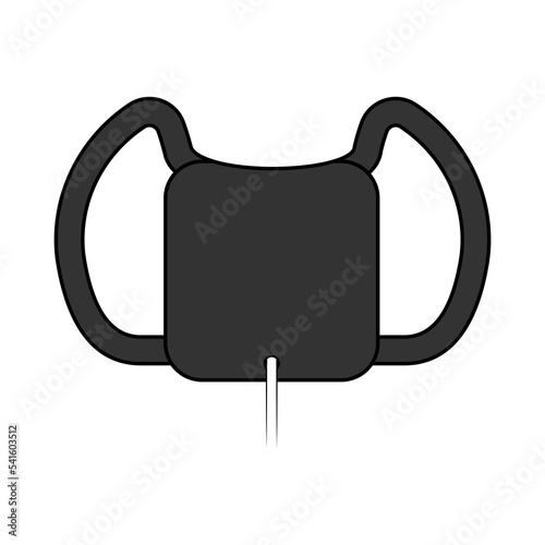 Spearfishing weight vest vector illustration.