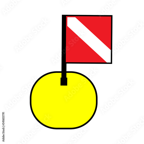 Dive buoy pictogram vector illustration.