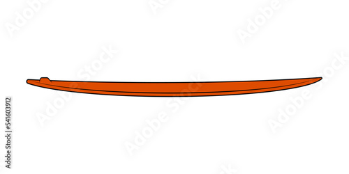 Wave SUP board side view vector illustration.