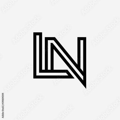 Initial letter LN monogram logo template design