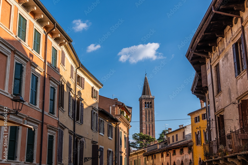 Classic view of the Streets of Verona, Veneto, Italy