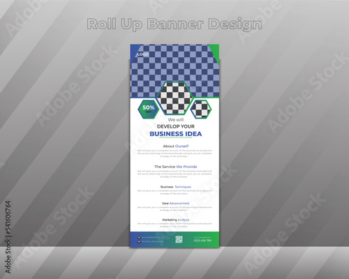 Modern and simple roll up banner design templates