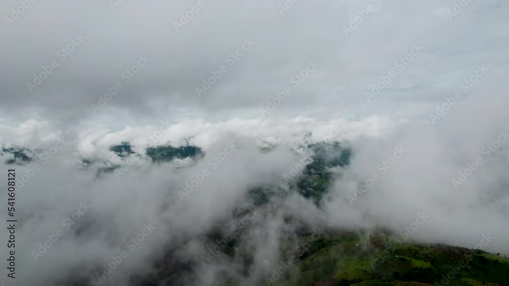 Top view Morning Mist and Viewpoint with Layers of Mountains Top view Morning Mist and Viewpoint with Layers of Mountains