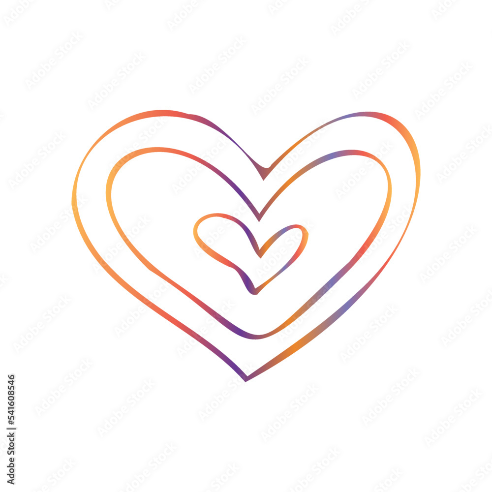 Vector doodle collection of cute rainbow hearts. Hand drawn illustrations for design on theme of Valentine's Day, love, wedding, feelings, relationships Vector doodle collection of cute rainbow hearts. Hand drawn illustrations for design on theme of Valentine's Day, love, wedding, feelings, relationships