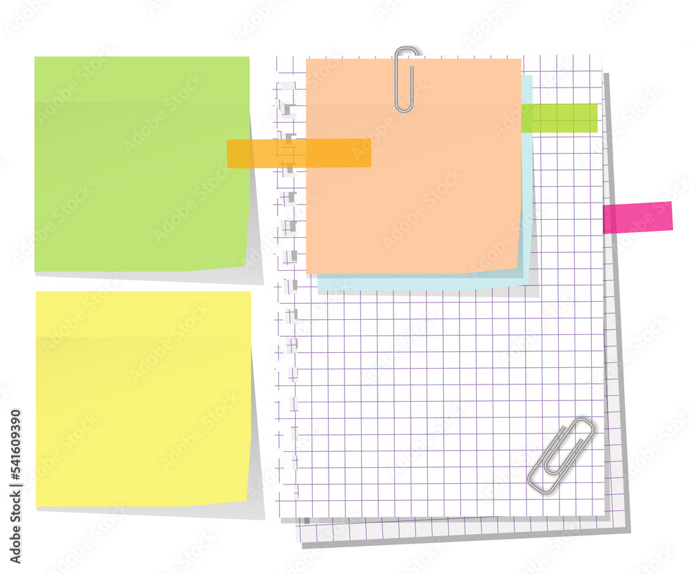 3D note papers and stickers 3D note papers and stickers