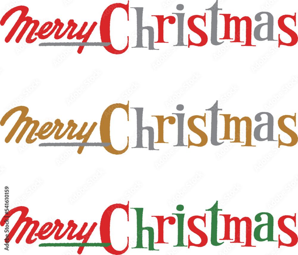 メリークリスマス(Merry Christmas)　オリジナルロゴ文字セット
